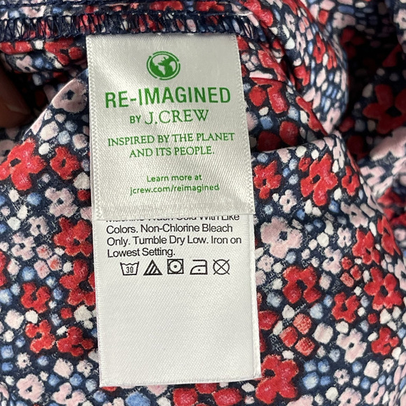 J Crew Crewcuts Jumpsuit Girls 14 Floral Puff Sleeve Gold Button Cotton Colorful - Picture 13 of 16